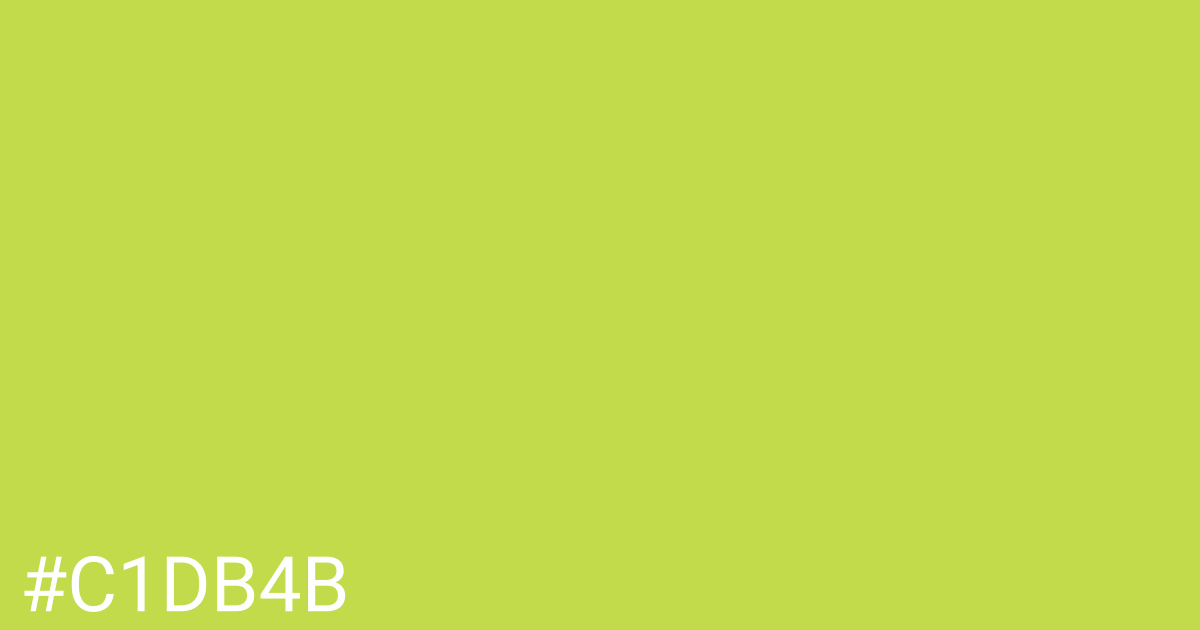 Hex color #c1db4b graphic