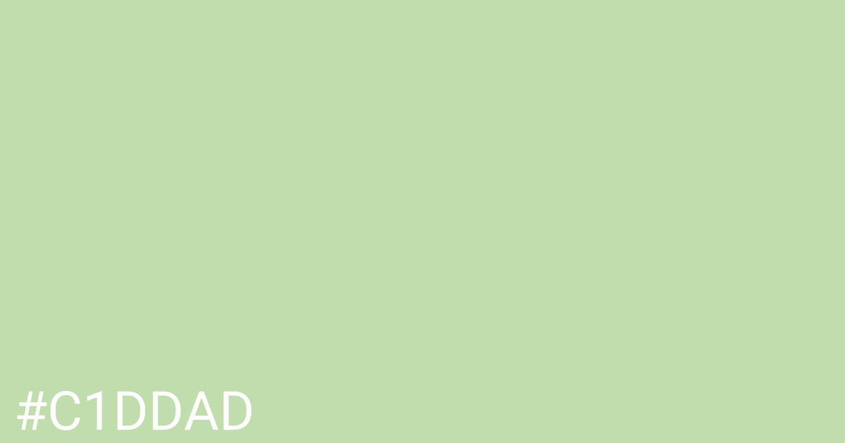 Hex color #c1ddad graphic