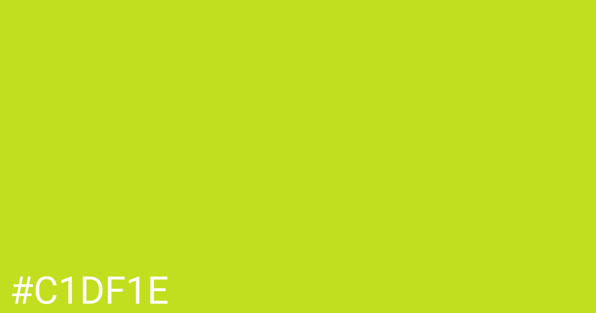 Hex color #c1df1e graphic