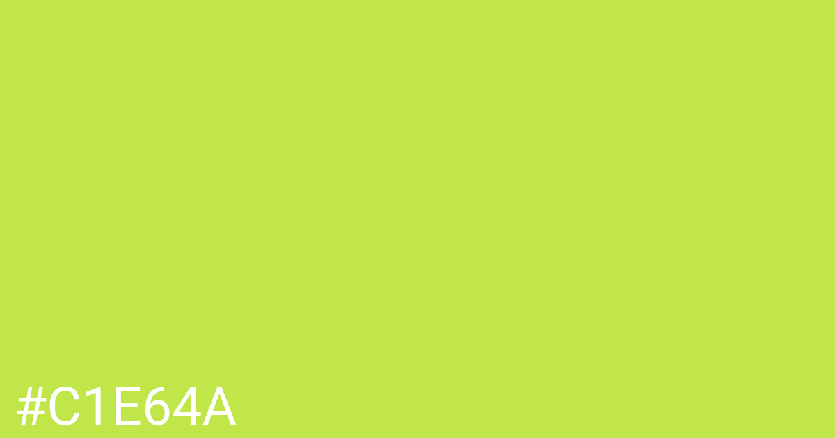Hex color #c1e64a graphic