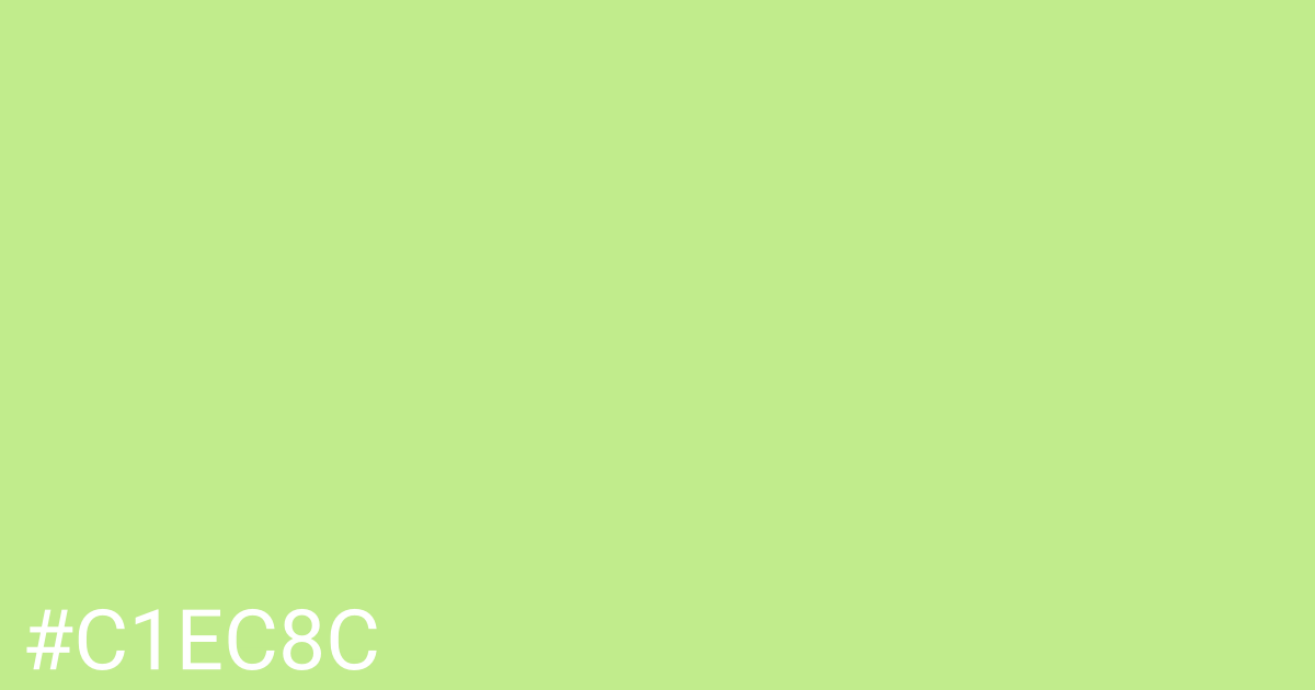 Hex color #c1ec8c graphic