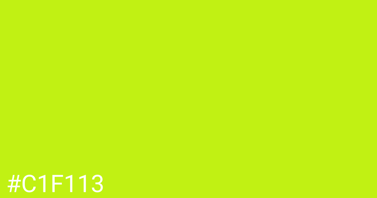 Hex color #c1f113 graphic