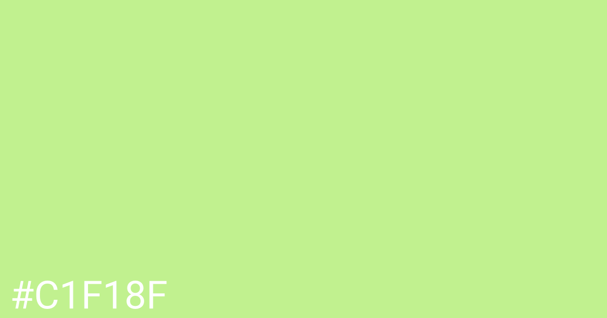 Hex color #c1f18f graphic