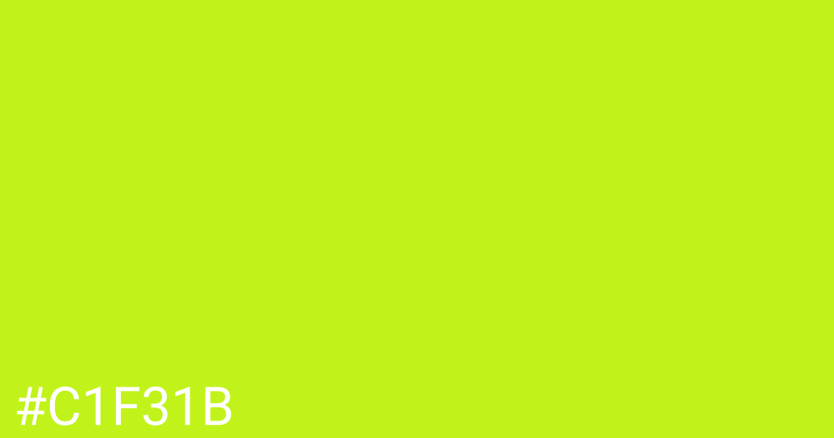 Hex color #c1f31b graphic