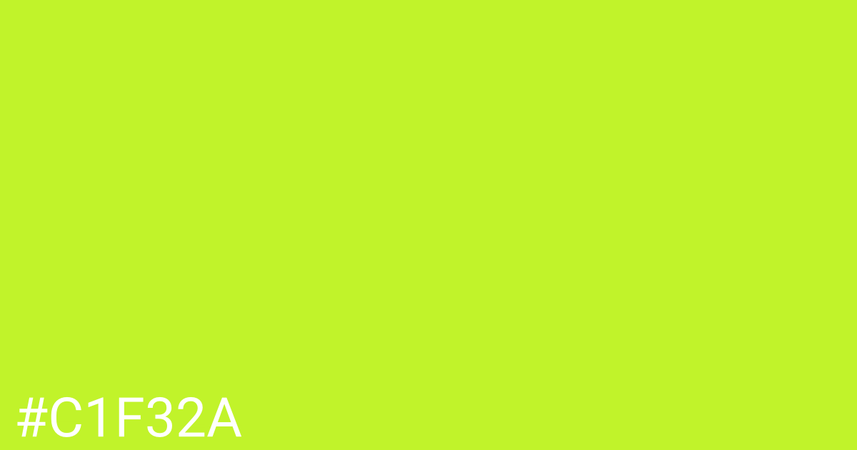 Hex color #c1f32a graphic