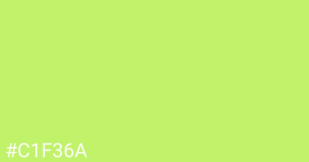 Hex color #c1f36a graphic