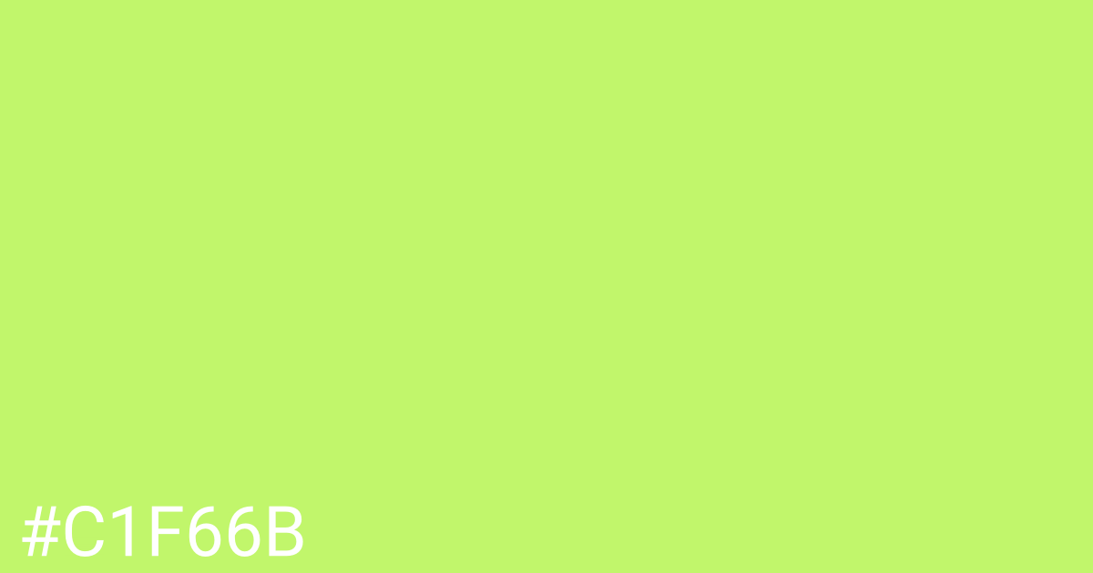 Hex color #c1f66b graphic