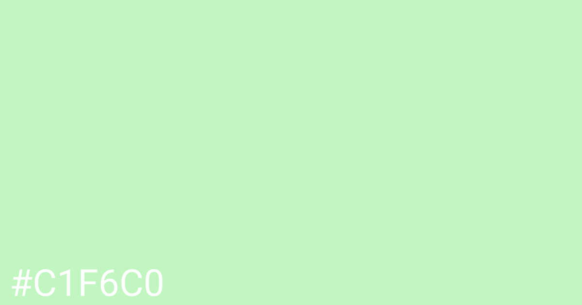 Hex color #c1f6c0 graphic