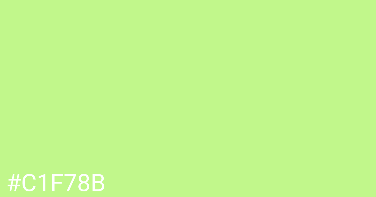 Hex color #c1f78b graphic