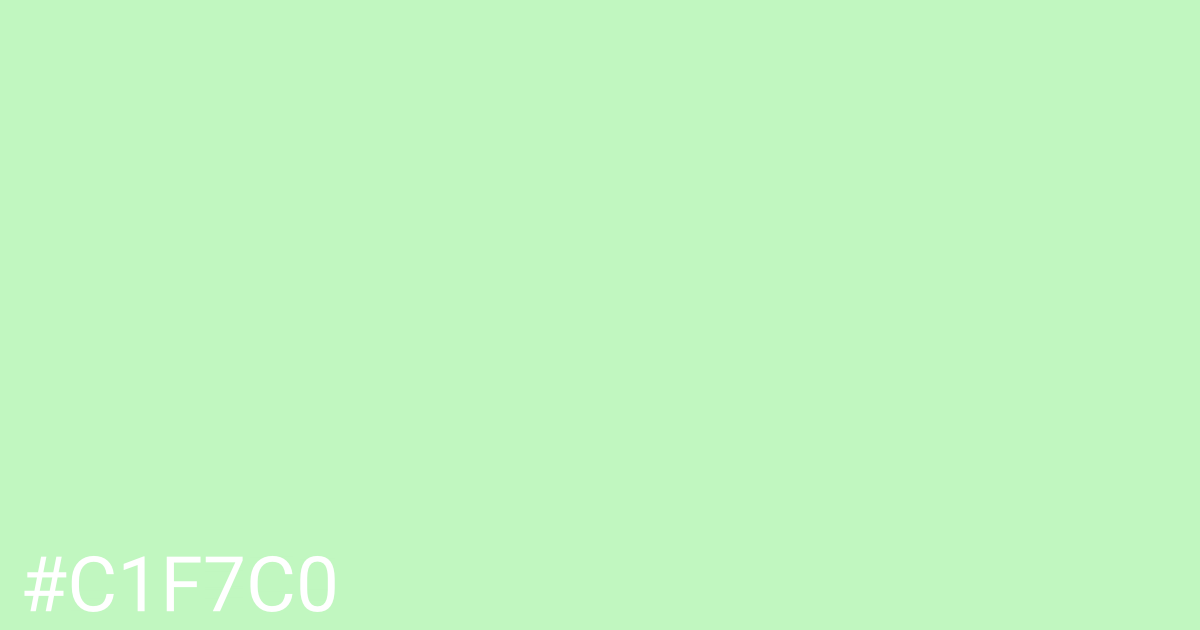 Hex color #c1f7c0 graphic