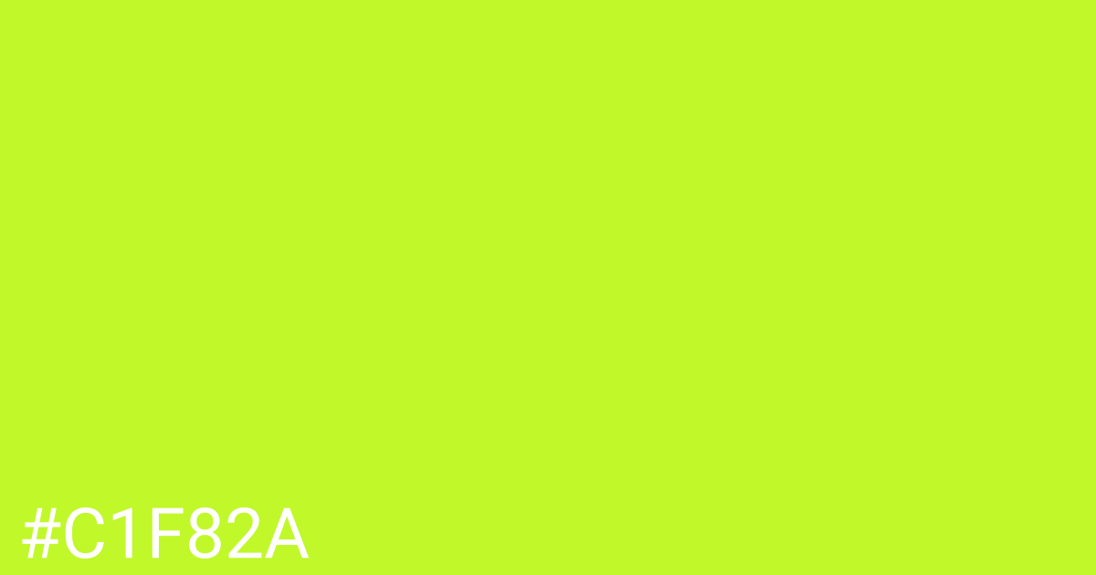 Hex color #c1f82a graphic