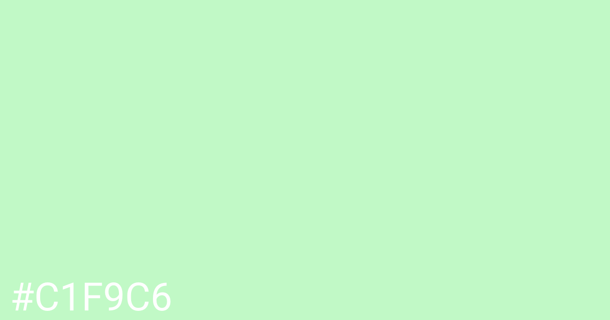 Hex color #c1f9c6 graphic