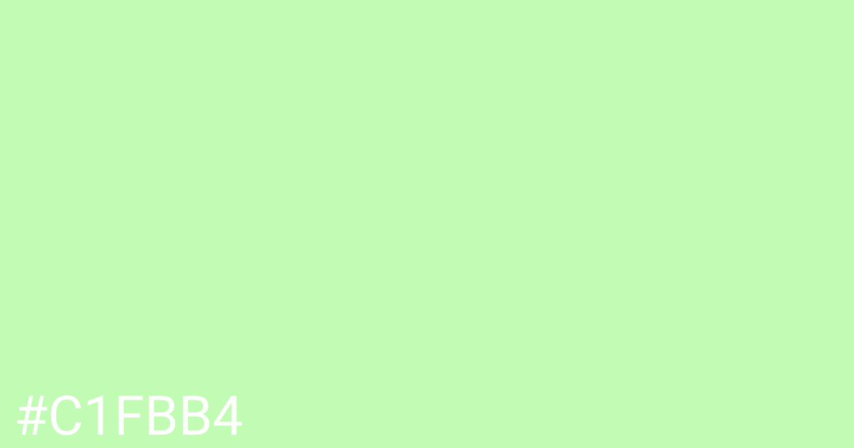 Hex color #c1fbb4 graphic