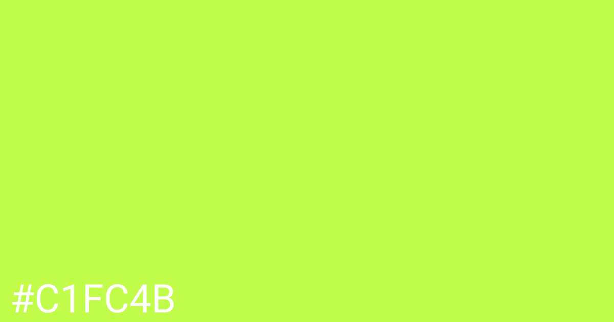 Hex color #c1fc4b graphic