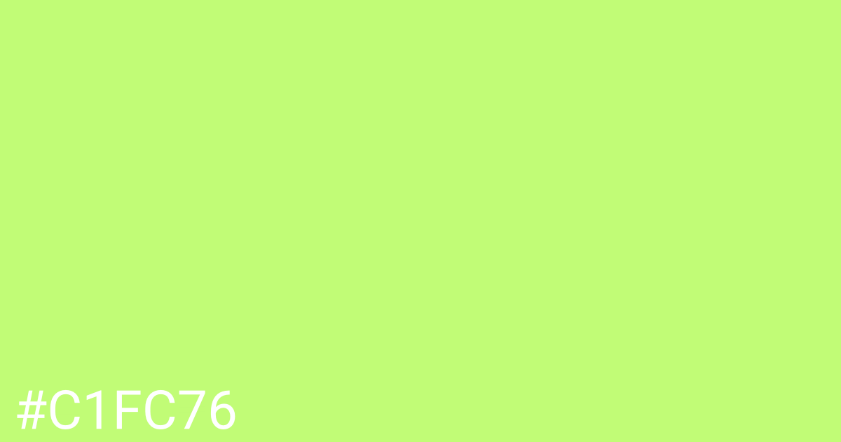 Hex color #c1fc76 graphic