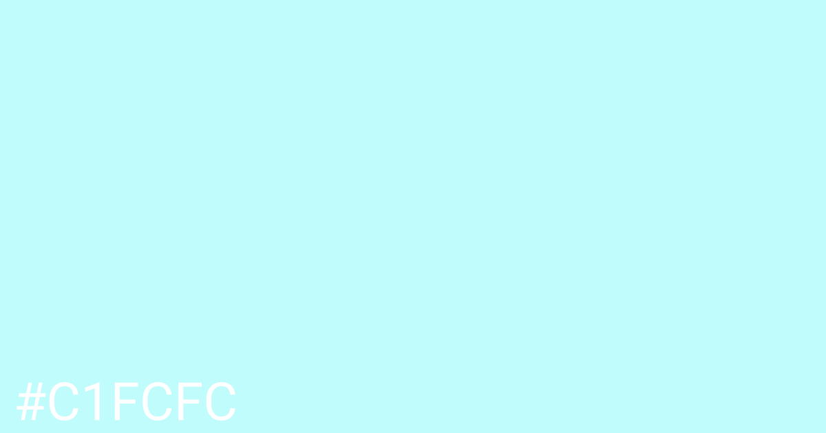 Hex color #c1fcfc graphic