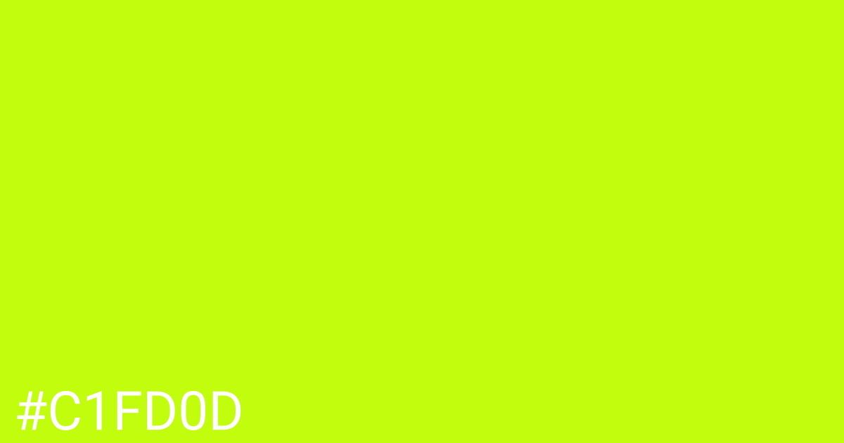 Hex color #c1fd0d graphic