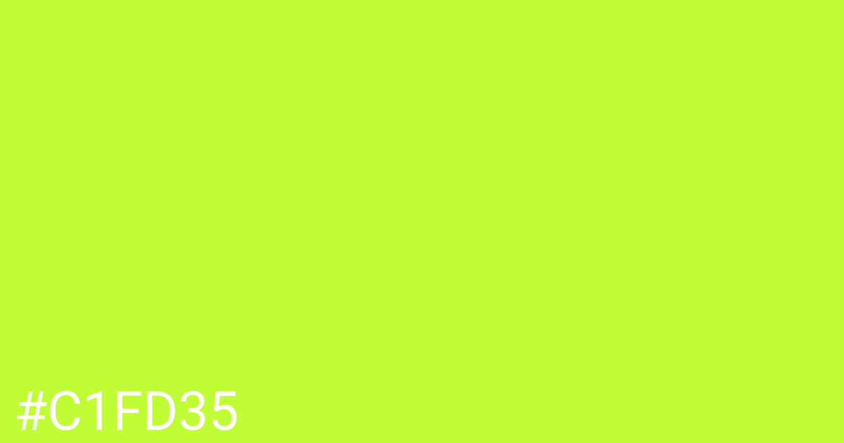 Hex color #c1fd35 graphic