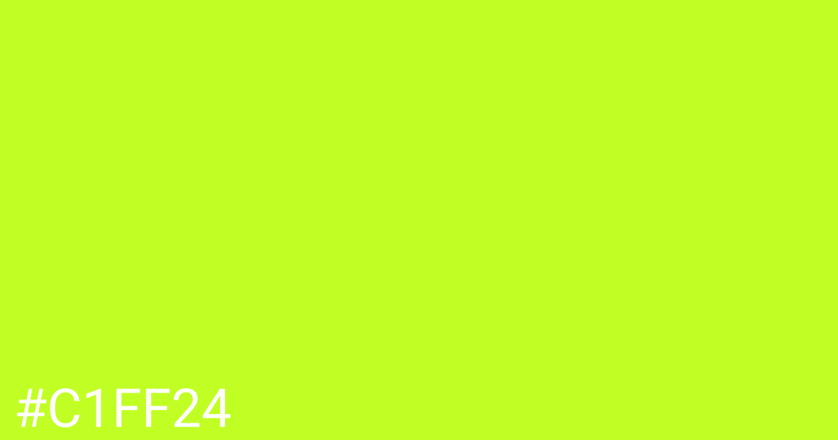 Hex color #c1ff24 graphic