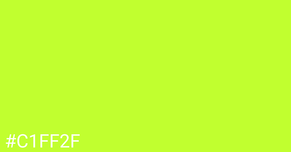 Hex color #c1ff2f graphic