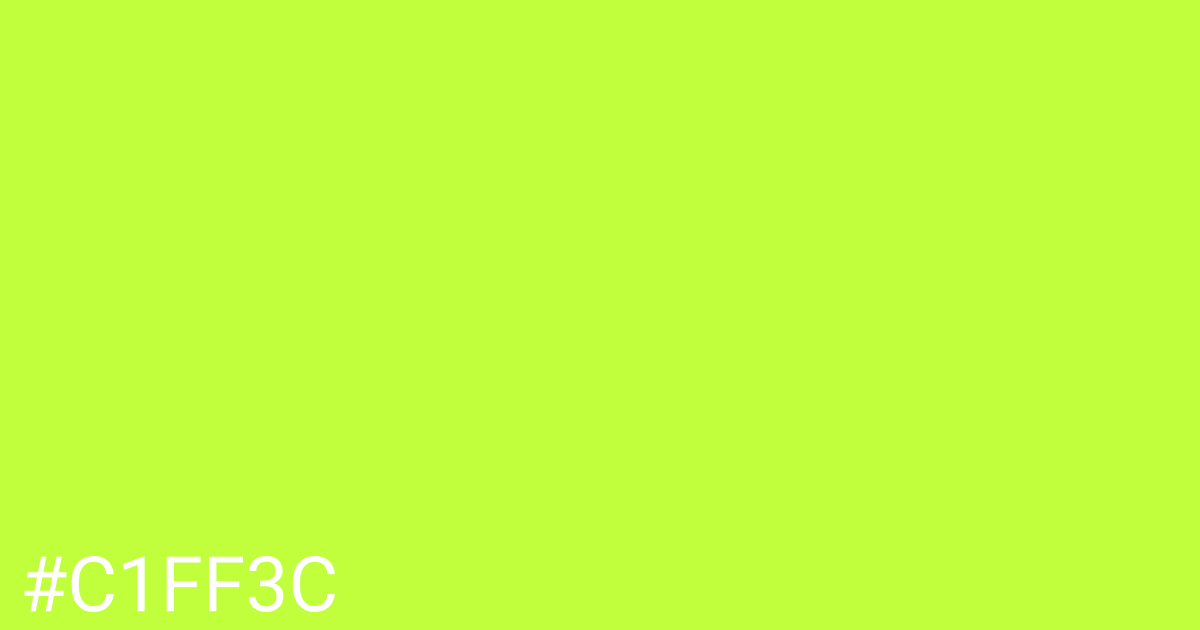 Hex color #c1ff3c graphic