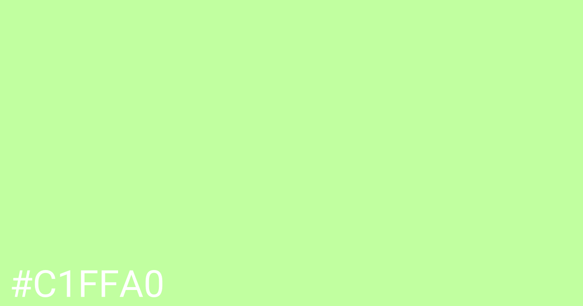 Hex color #c1ffa0 graphic