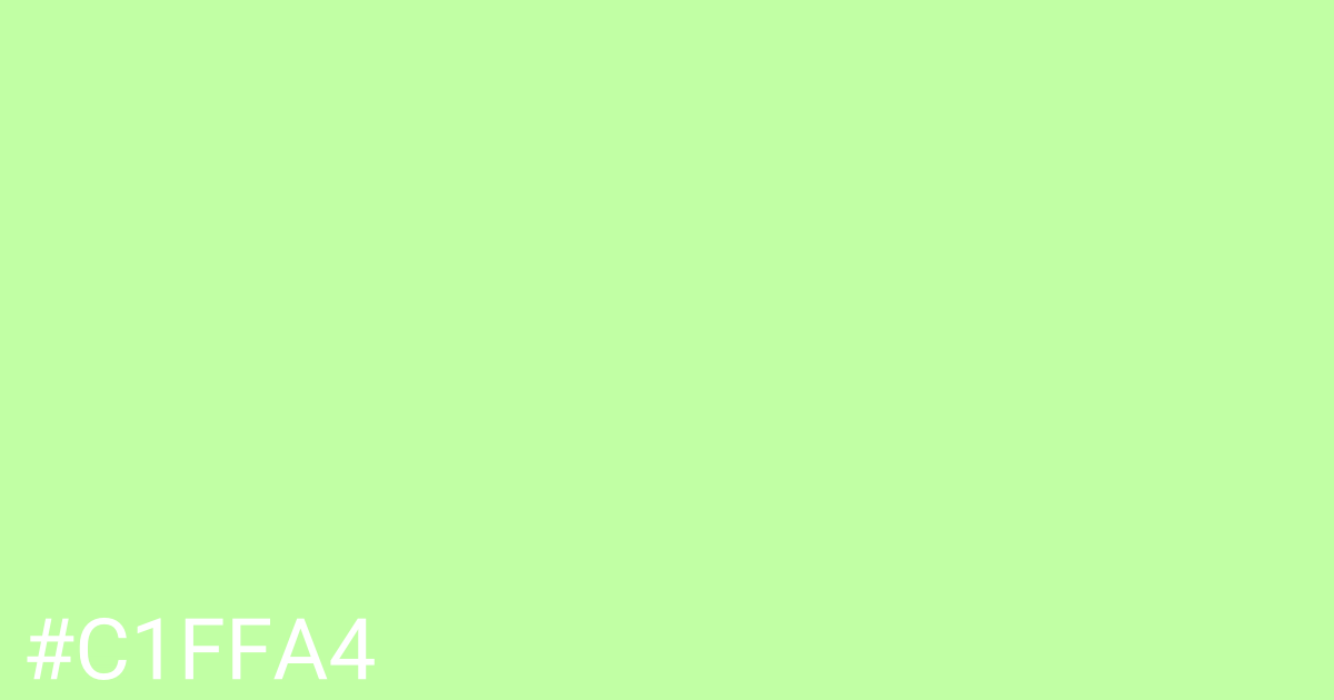 Hex color #c1ffa4 graphic