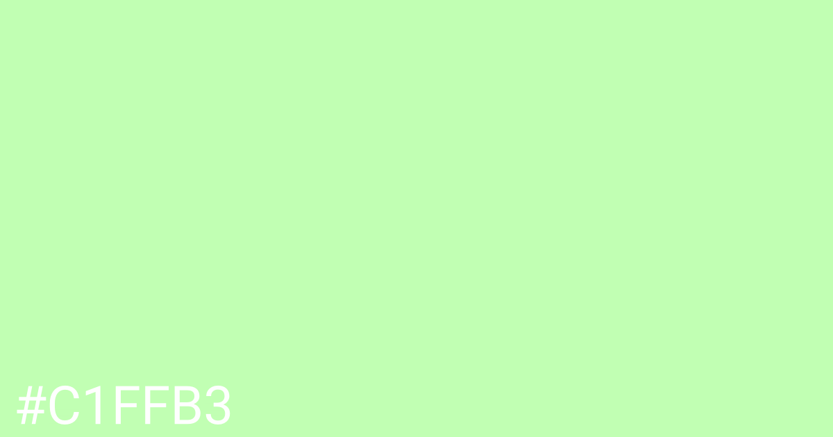 Hex color #c1ffb3 graphic