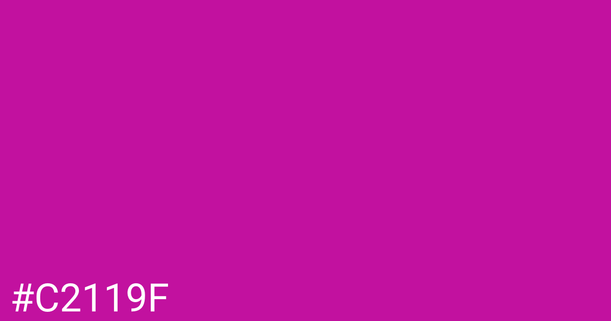 Hex color #c2119f graphic