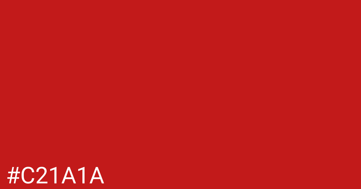 Hex color #c21a1a graphic