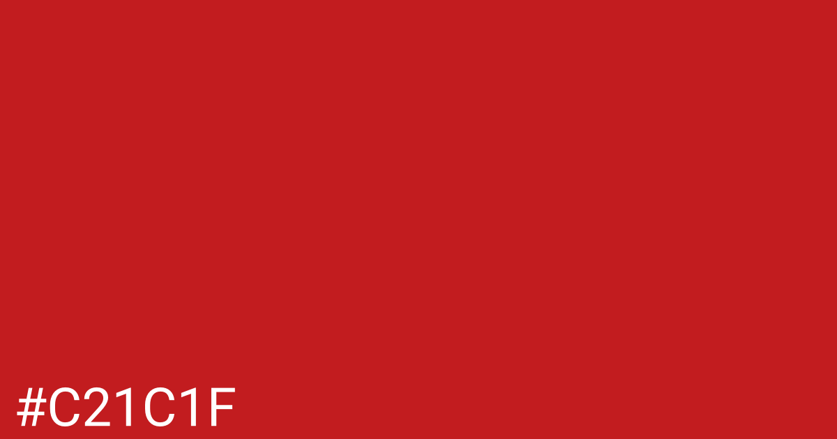 Hex color #c21c1f graphic