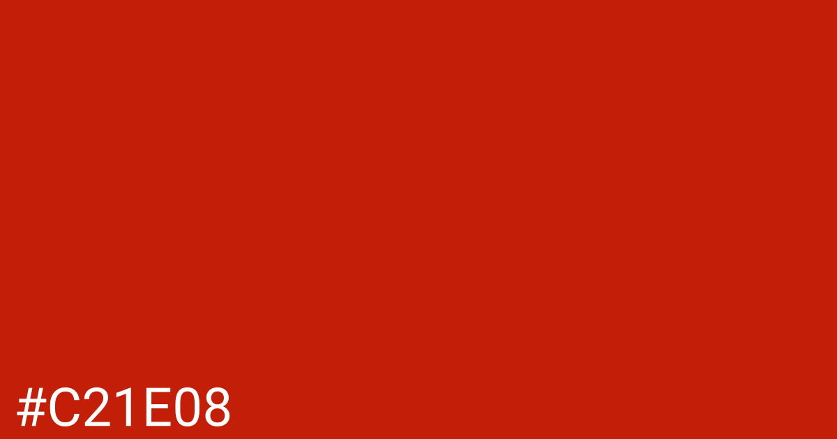 Hex color #c21e08 graphic