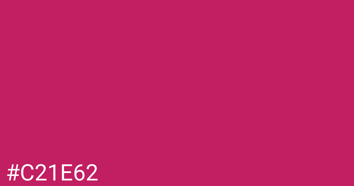 Hex color #c21e62 graphic