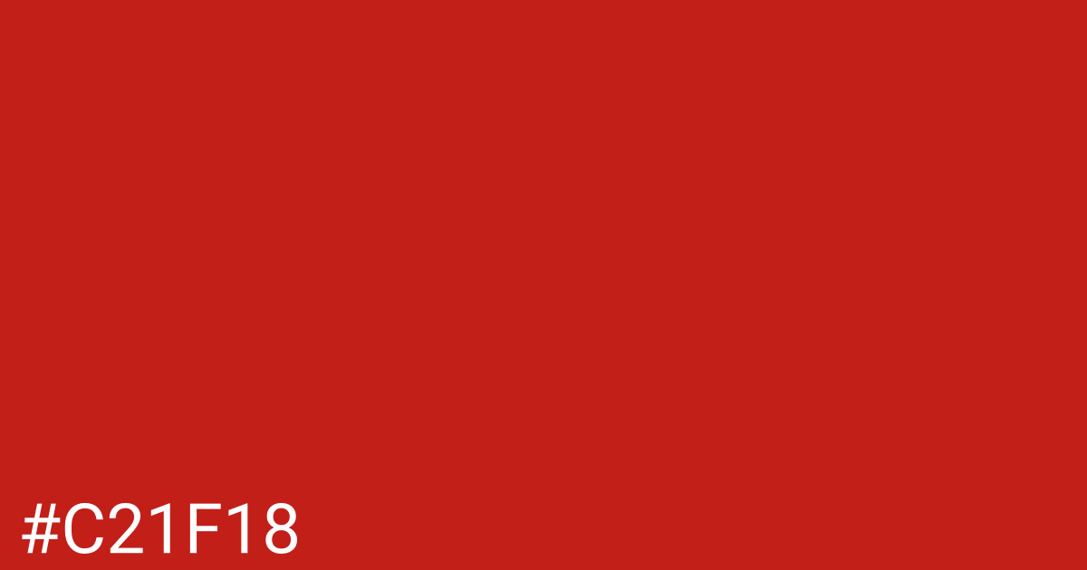 Hex color #c21f18 graphic
