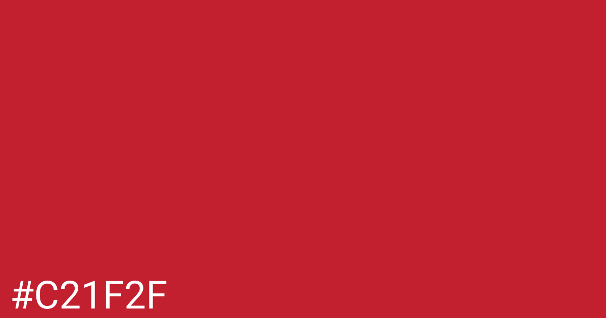 Hex color #c21f2f graphic