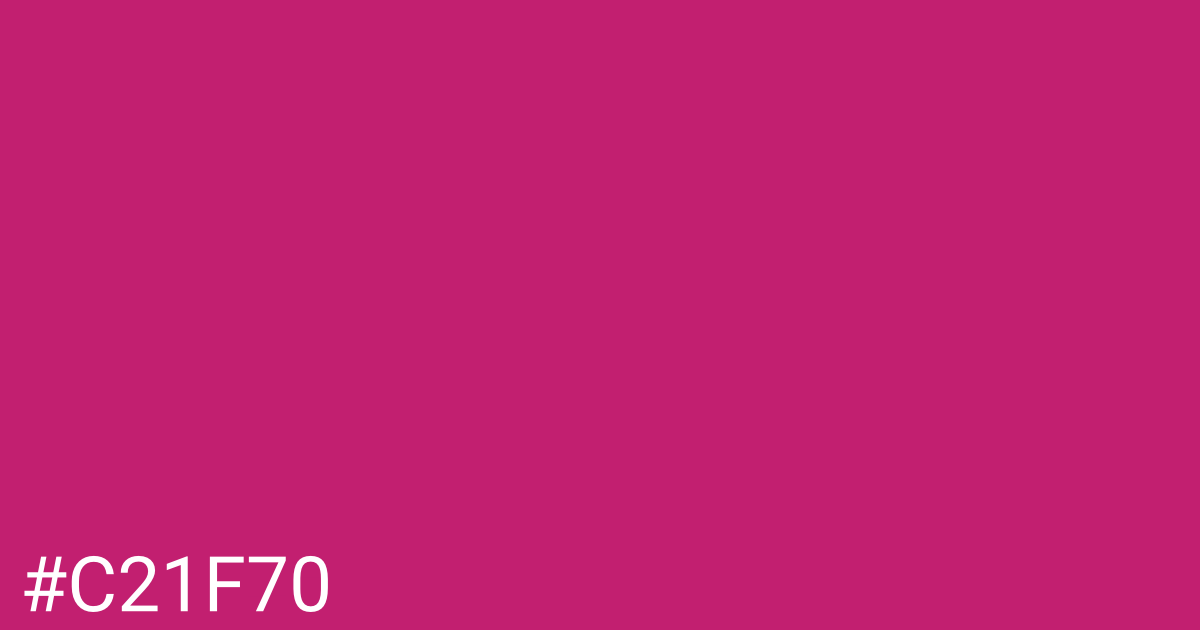 Hex color #c21f70 graphic