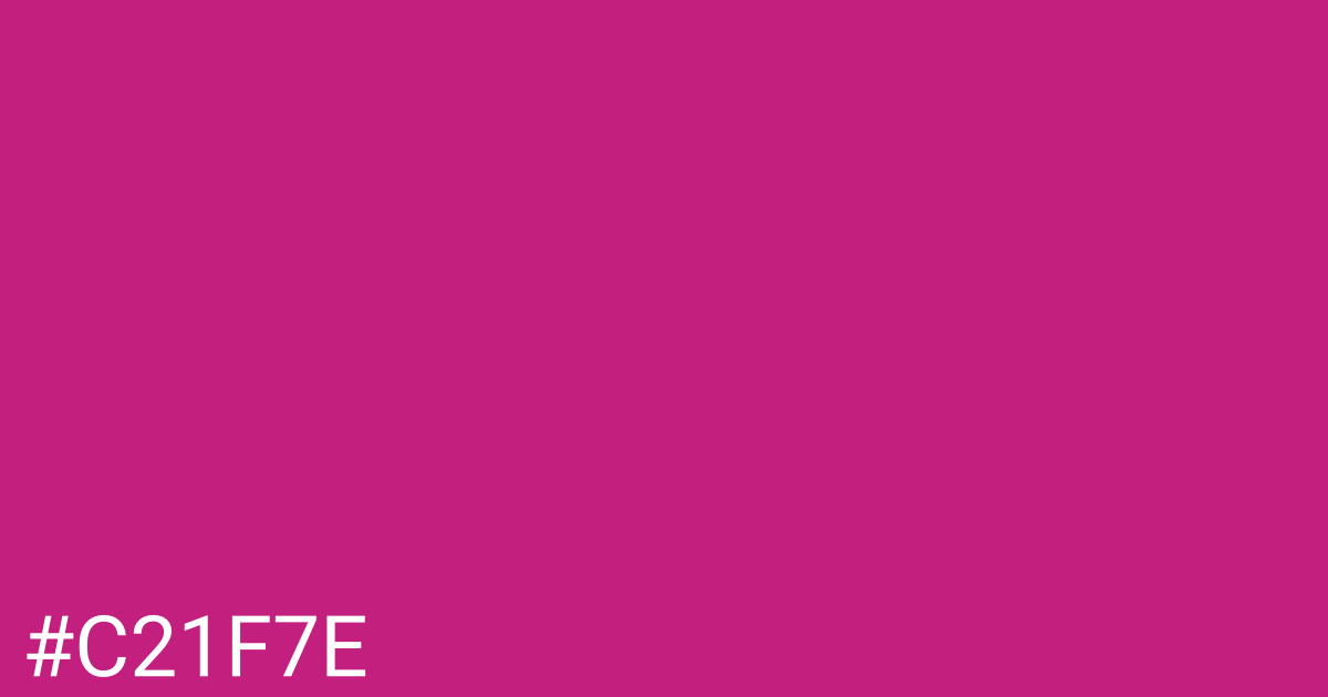 Hex color #c21f7e graphic
