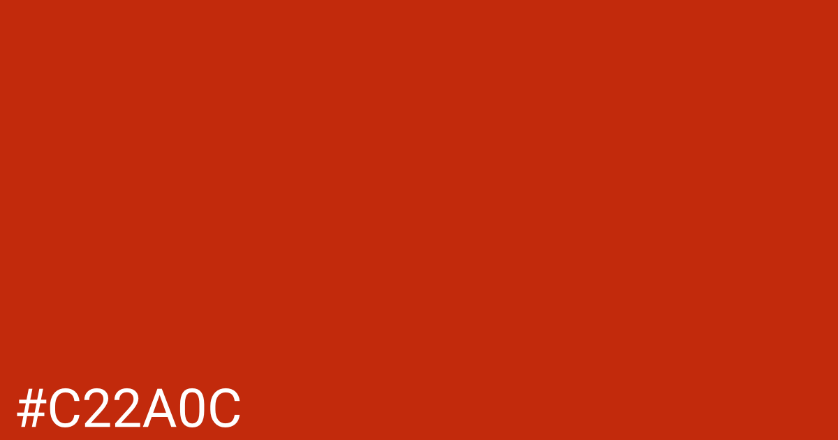 Hex color #c22a0c graphic