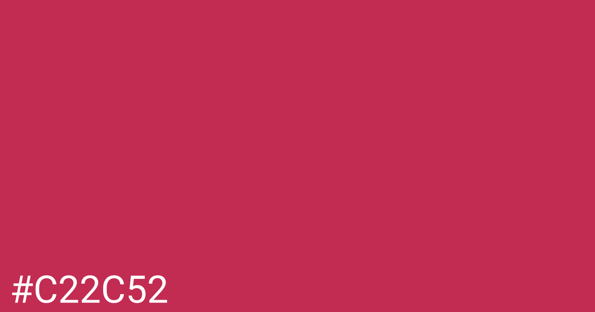 Hex color #c22c52 graphic