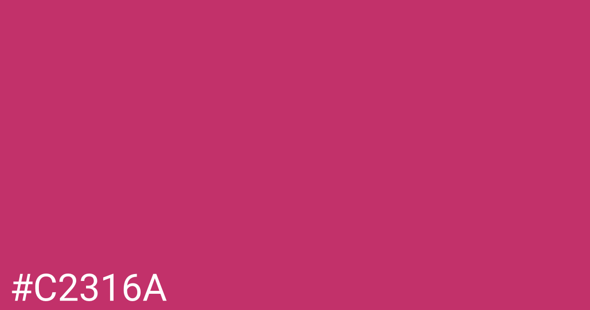 Hex color #c2316a graphic