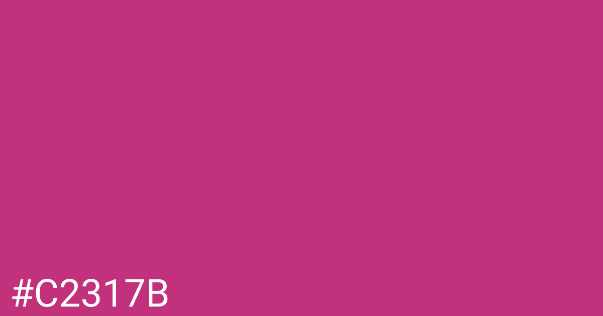 Hex color #c2317b graphic