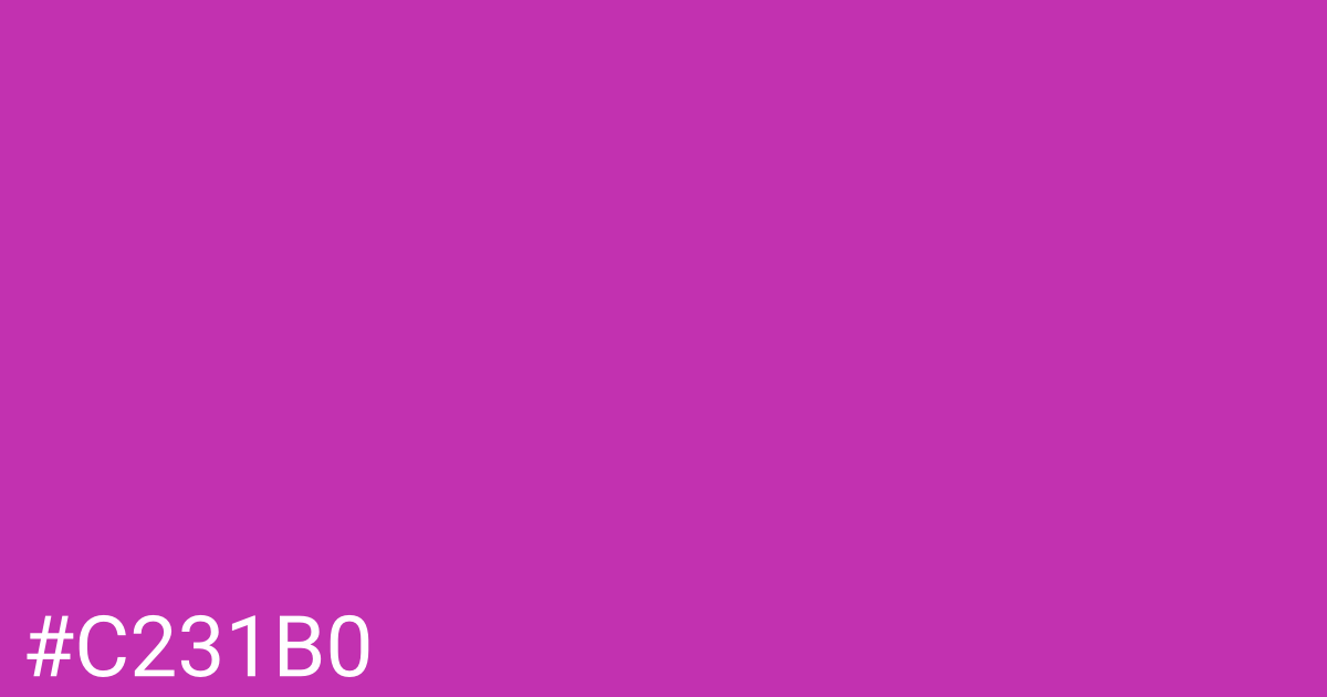 Hex color #c231b0 graphic