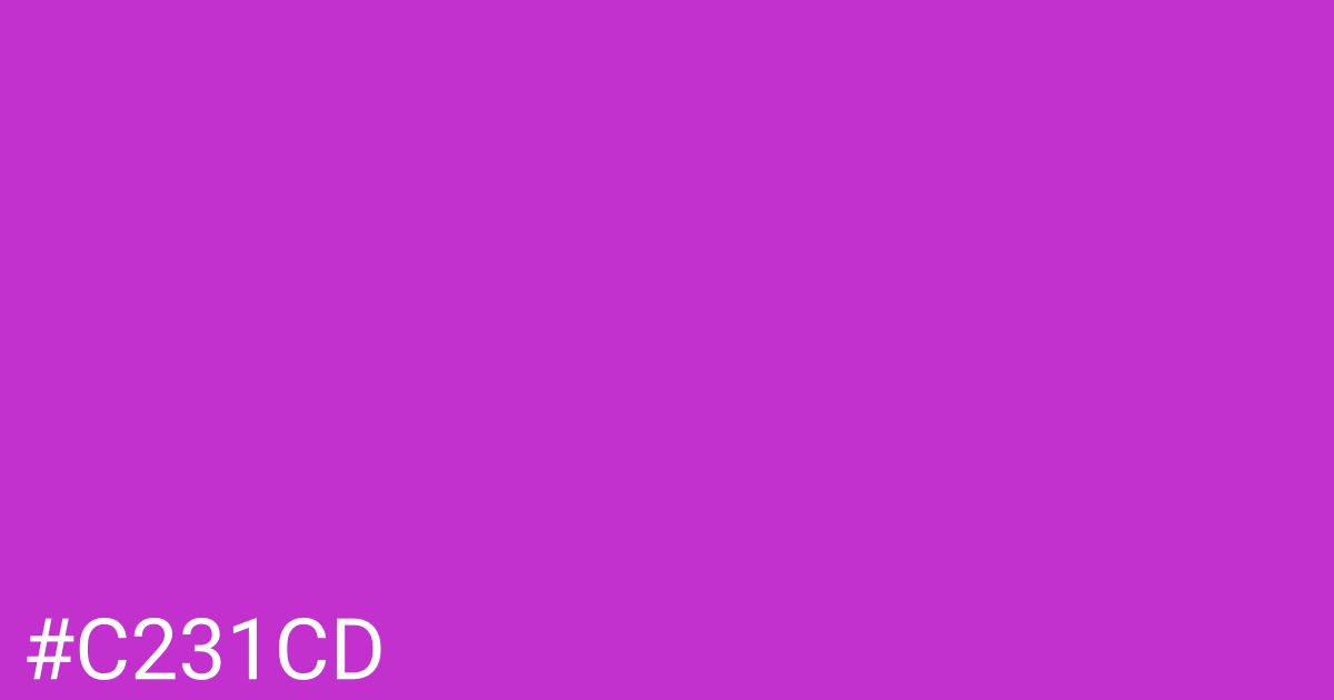 Hex color #c231cd graphic