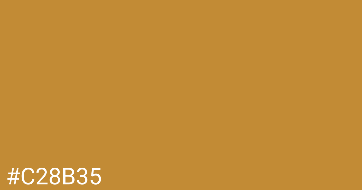 Hex color #c28b35 graphic