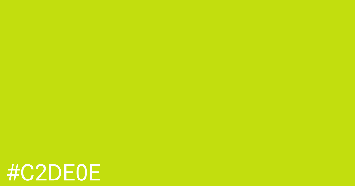 Hex color #c2de0e graphic