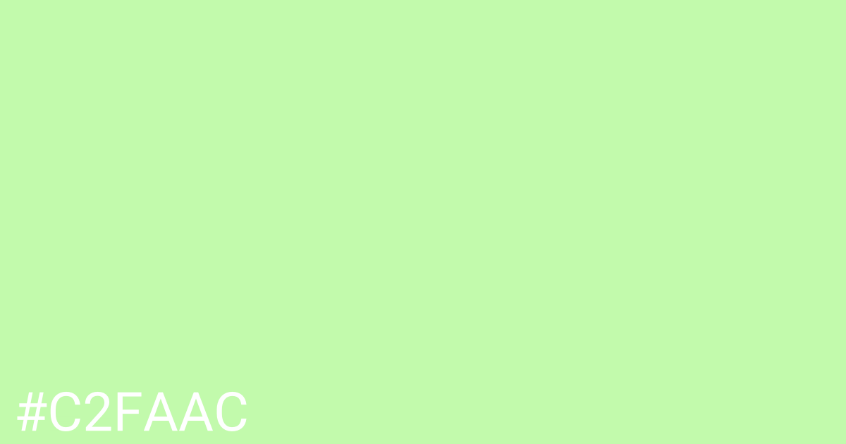 Hex color #c2faac graphic