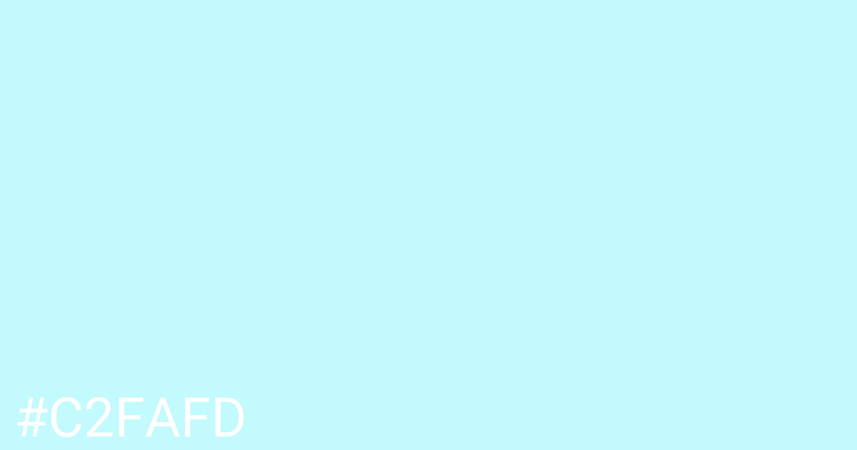 Hex color #c2fafd graphic
