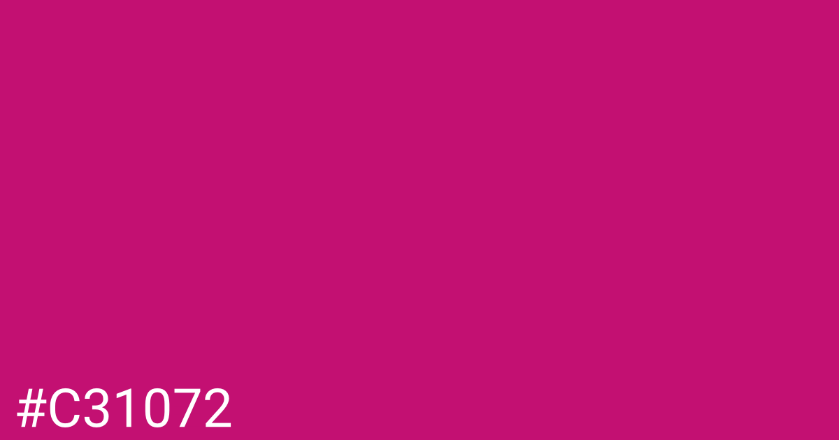 Hex color #c31072 graphic