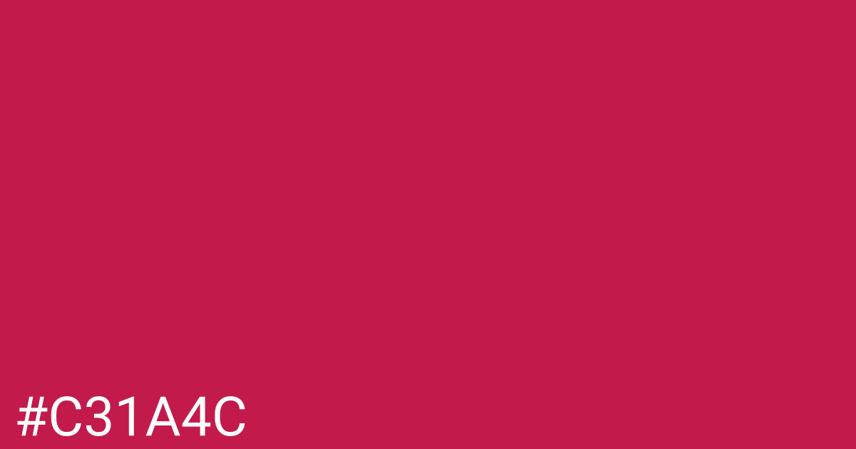 Hex color #c31a4c graphic