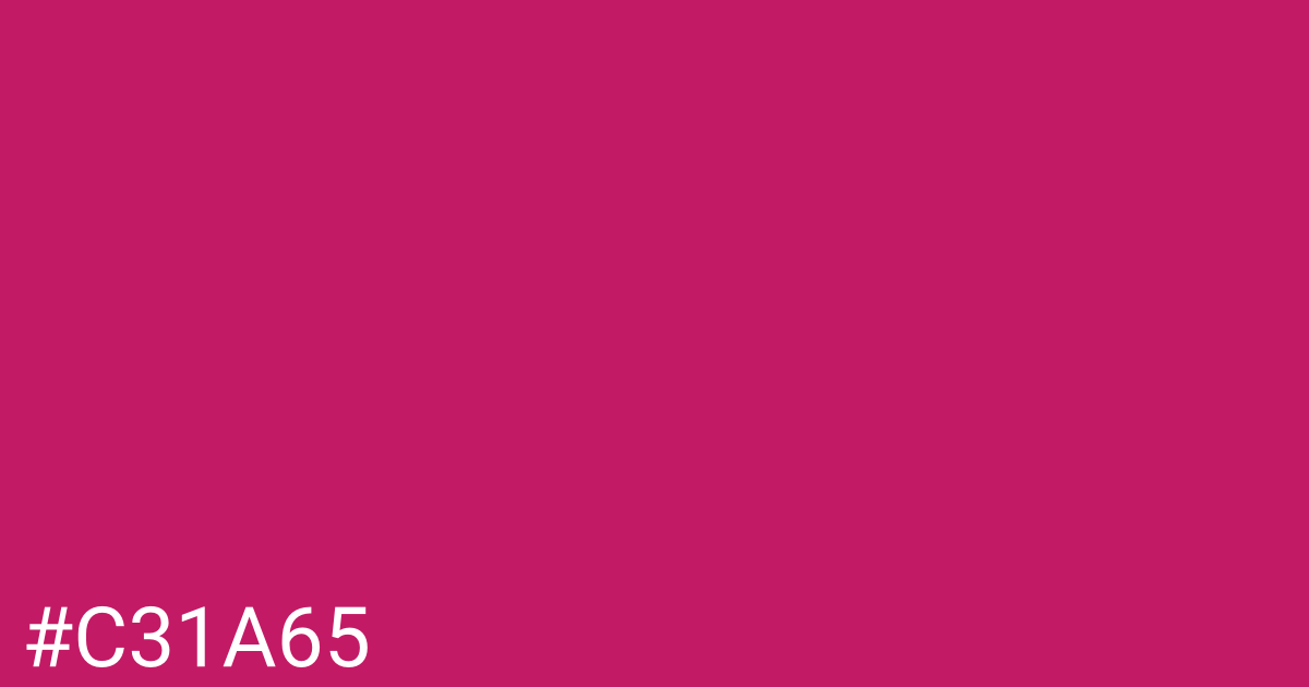 Hex color #c31a65 graphic